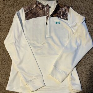 Under Armour Cream and Camo half zip